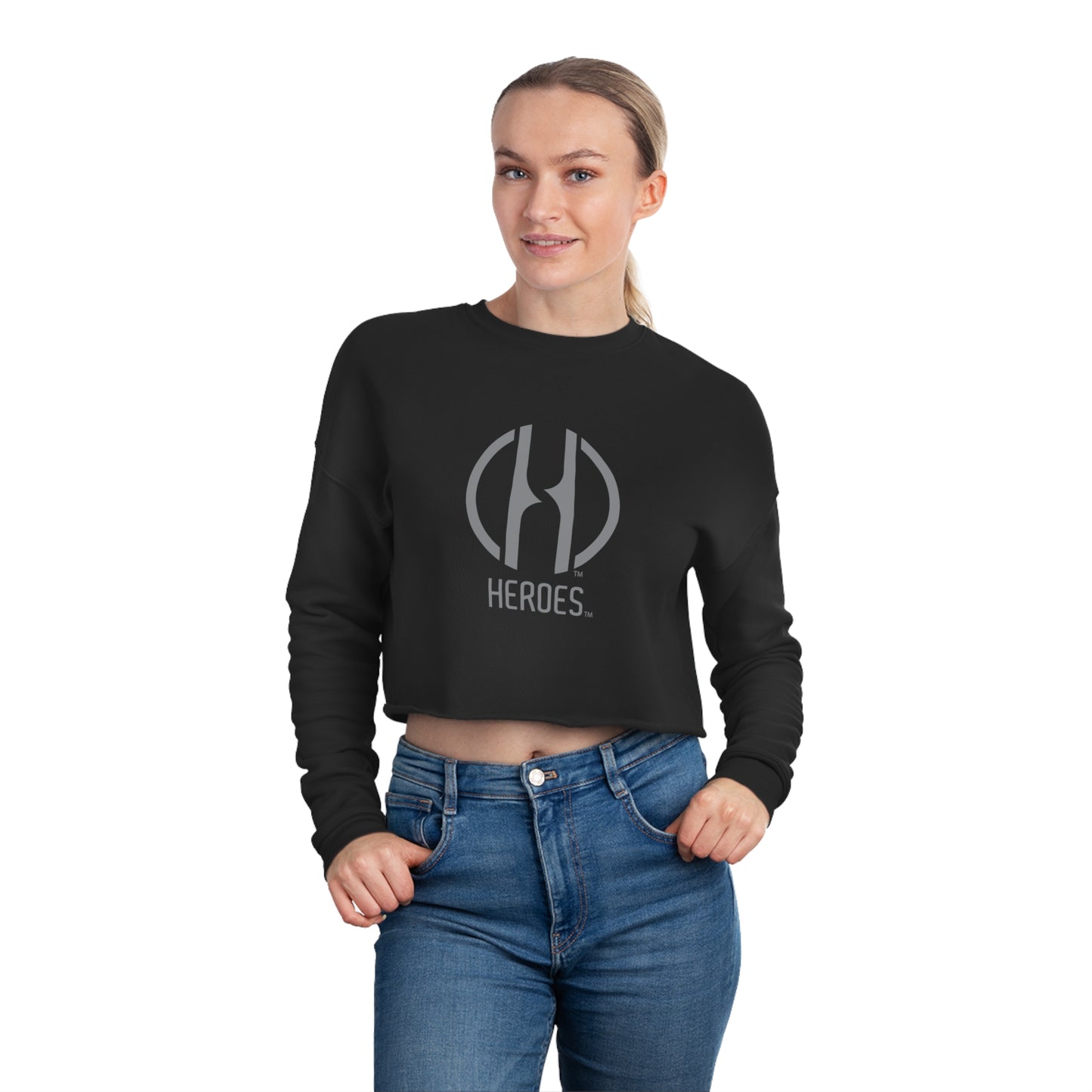 HEROES Women's Cropped Sweatshirt - Making It Happen Foundation Inc.